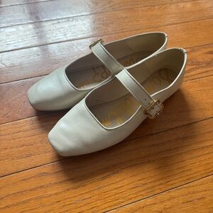 Sam Edelman Cream Mary Jane Flats Sz 6.5